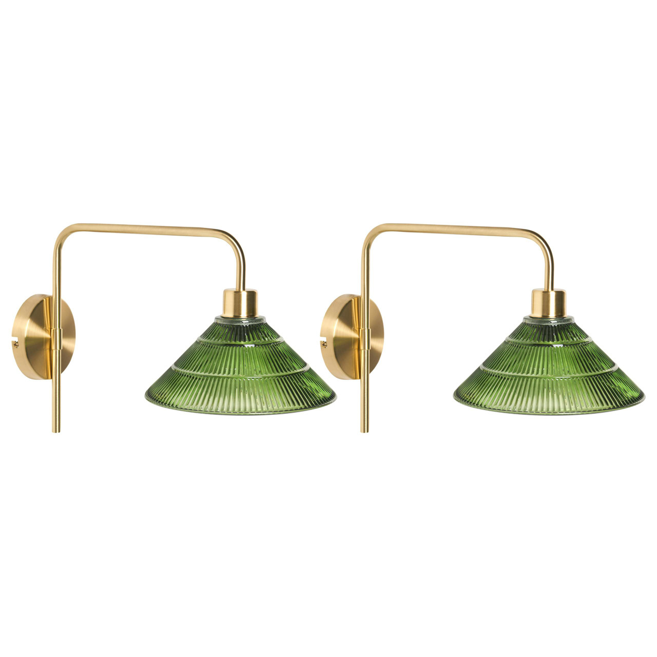 Conjunto de 2 candeeiros de parede SUMPUL Metal Dourado