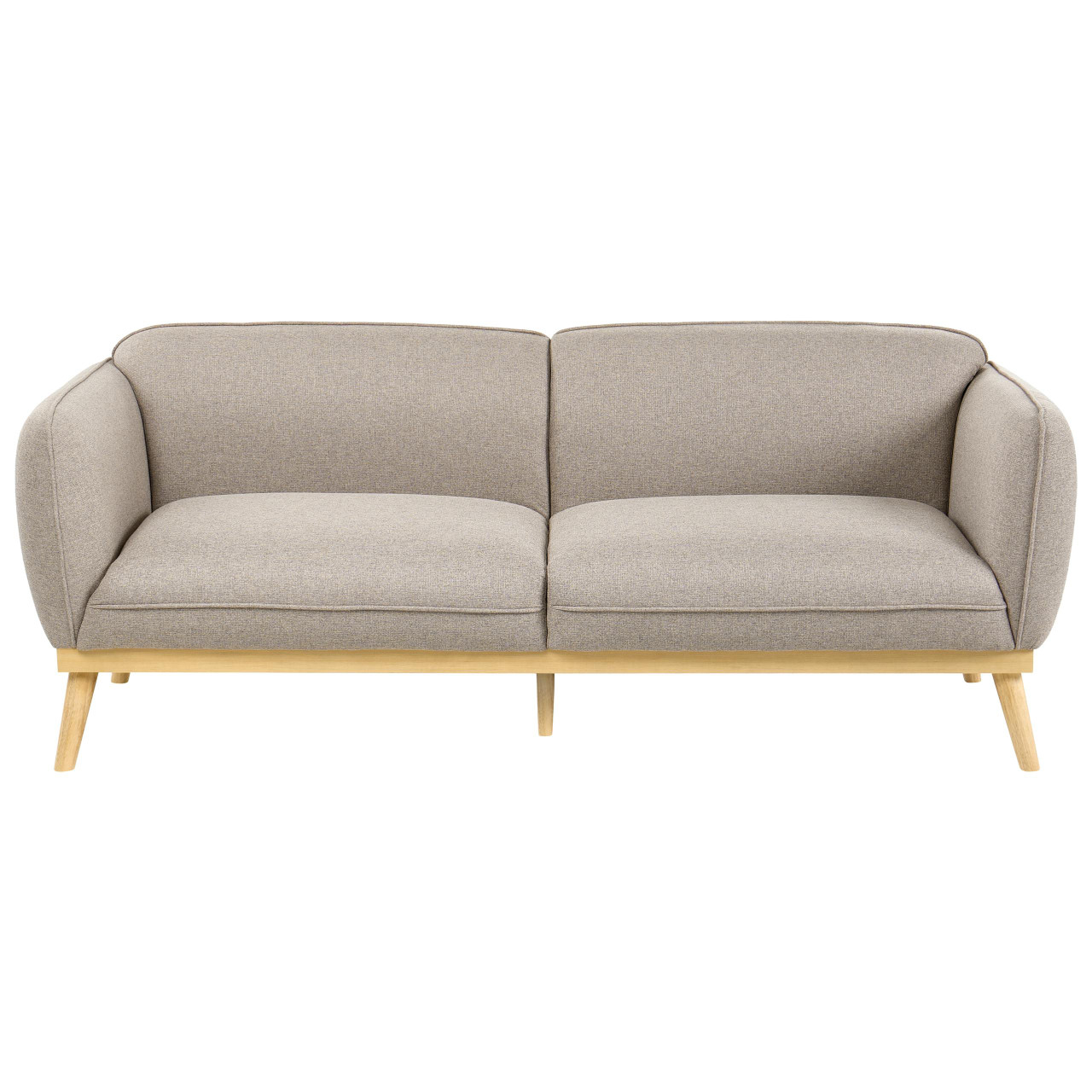 Sofá de 3 lugares BELIANI Ljung de Tecido Castanho 210x82x82