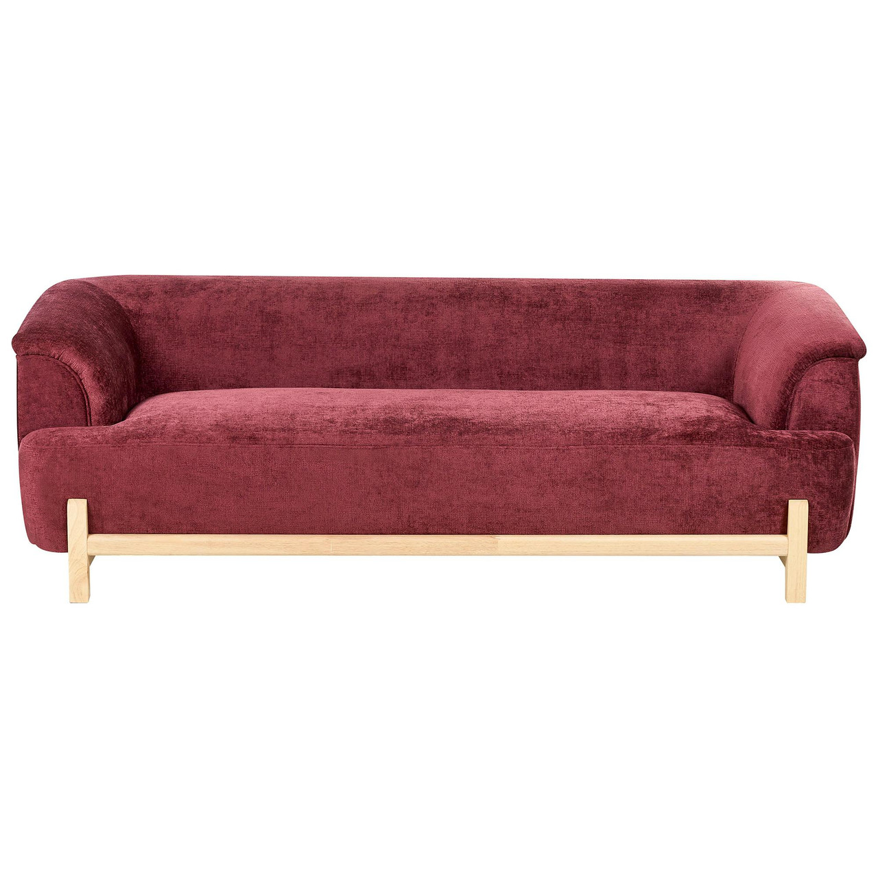 Sofá 3 lugares ALNOR Chenille Bordeaux