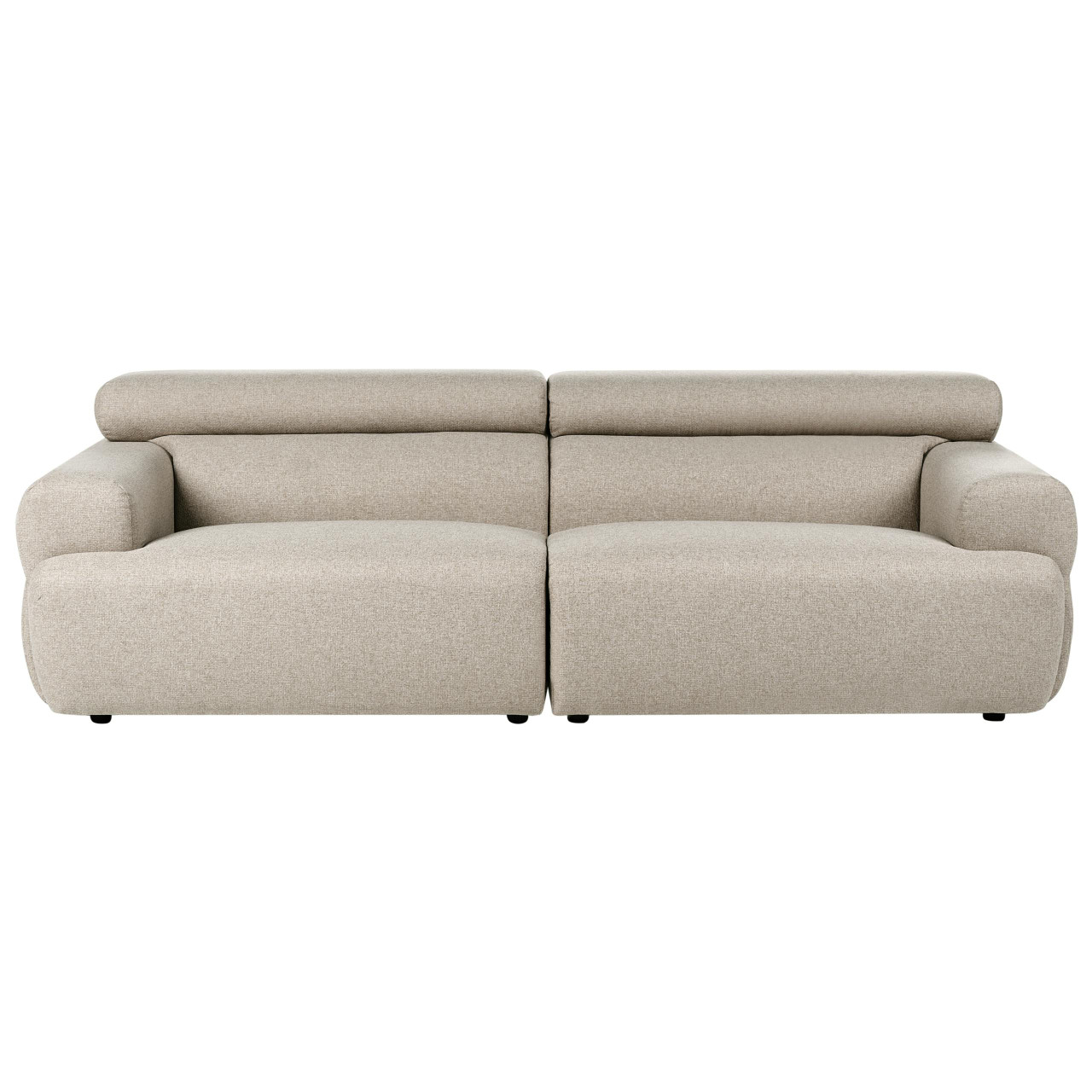 Sofá de 3 lugares BELIANI Hovden de Tecido Creme 210x95x69
