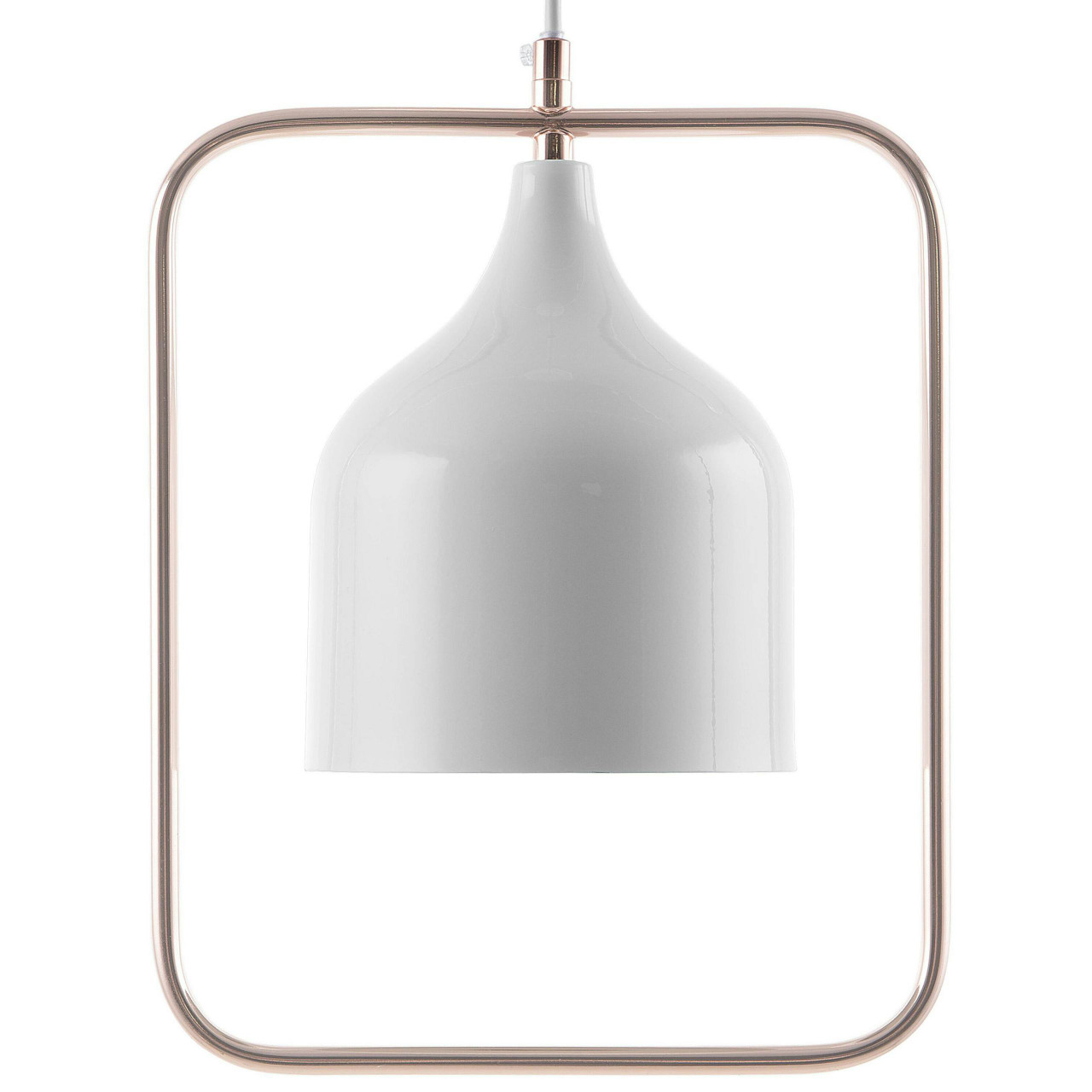 Candeeiro suspenso Mavone em metal branco