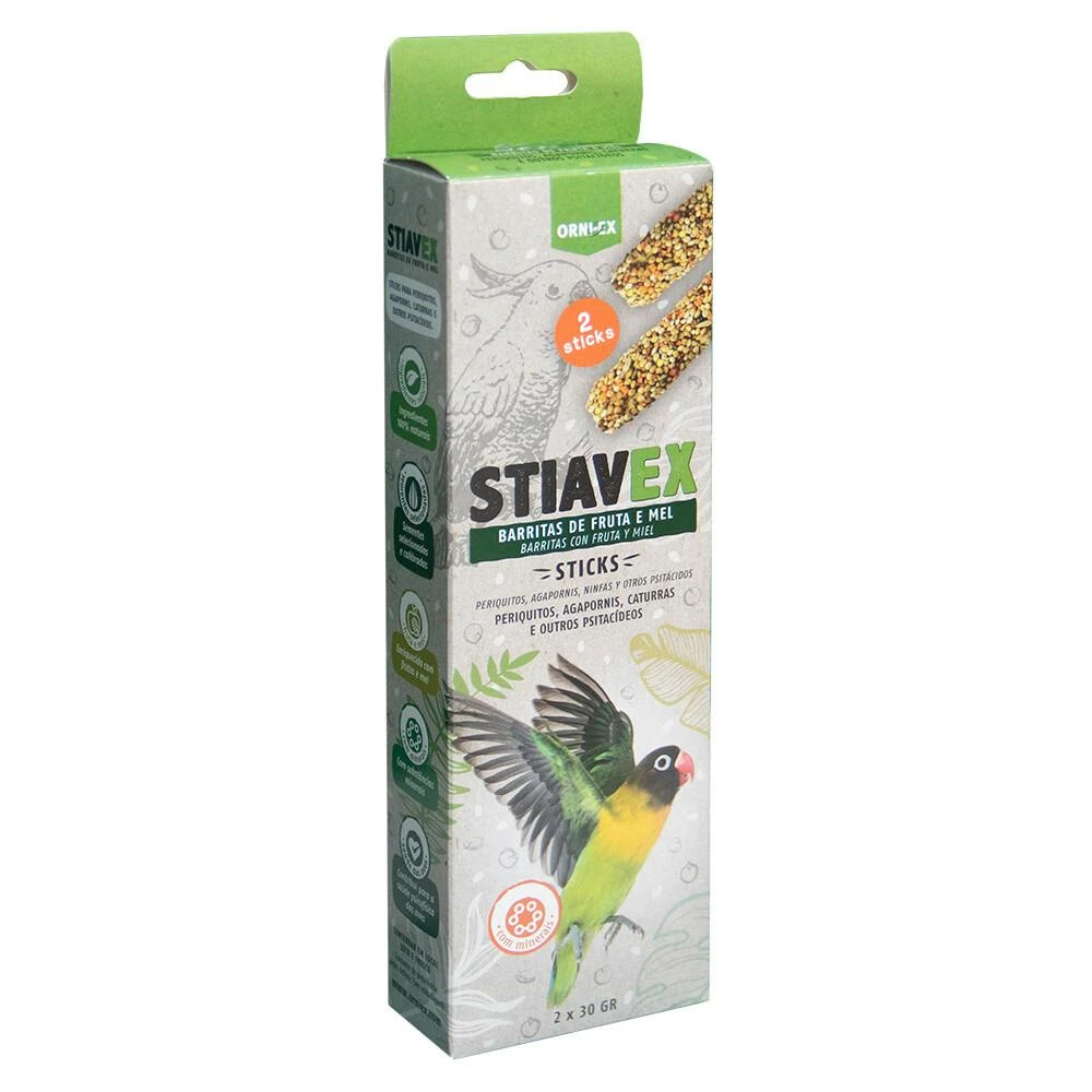 Stiavex Periquitos - Barritas (Sticks) De Fruta & Mel 90 Gr - EX0253
