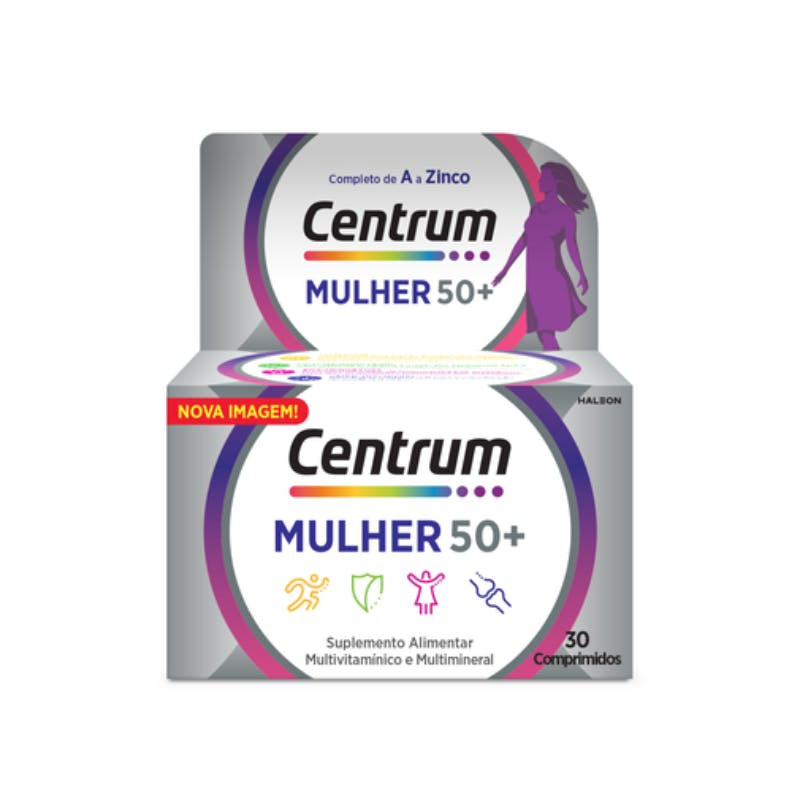 Suplemento multivitamínico para mulher 50+ 30 comprimidos