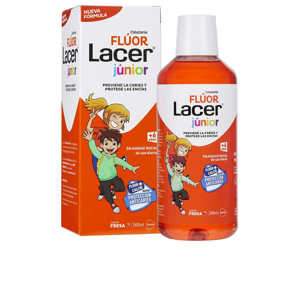Lacer Junior Fluoride Daily Mouthwash Strawberry 0.05% 500ml