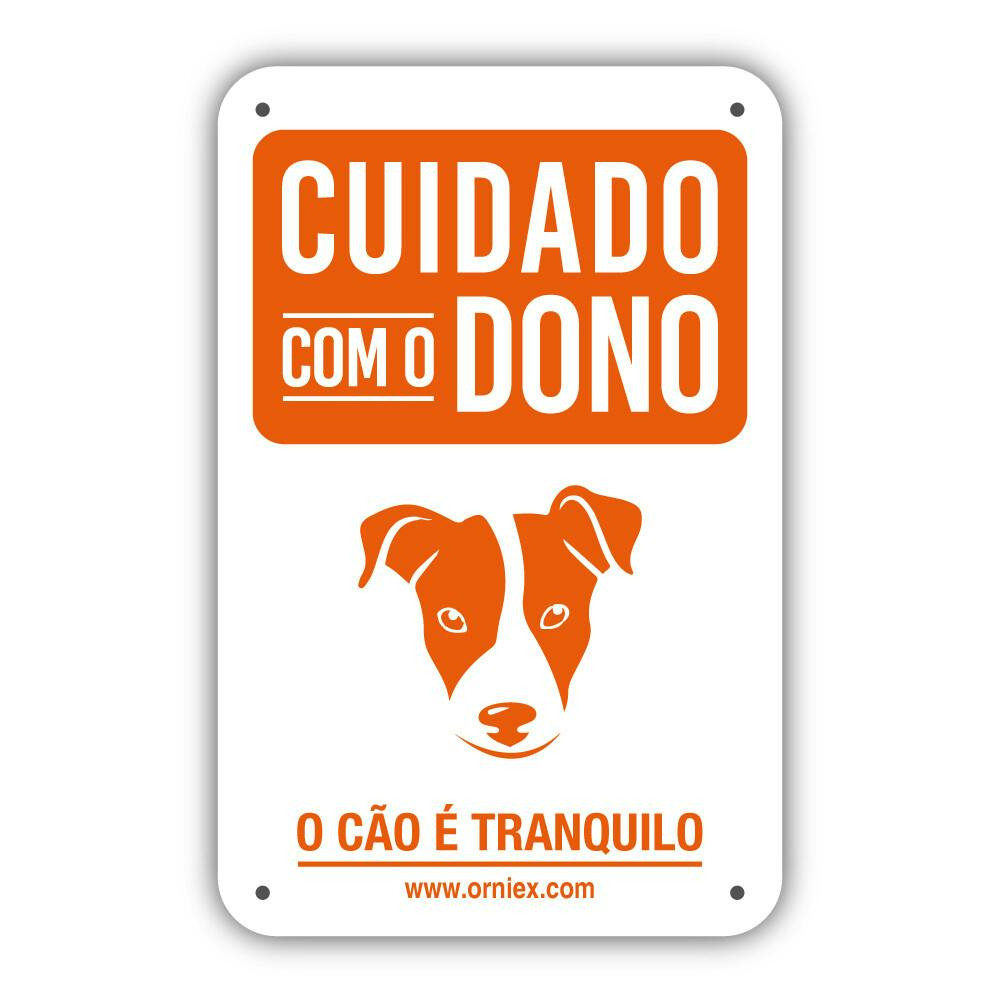 Placa Pvc Cuidado Com O Dono... - EXC3017