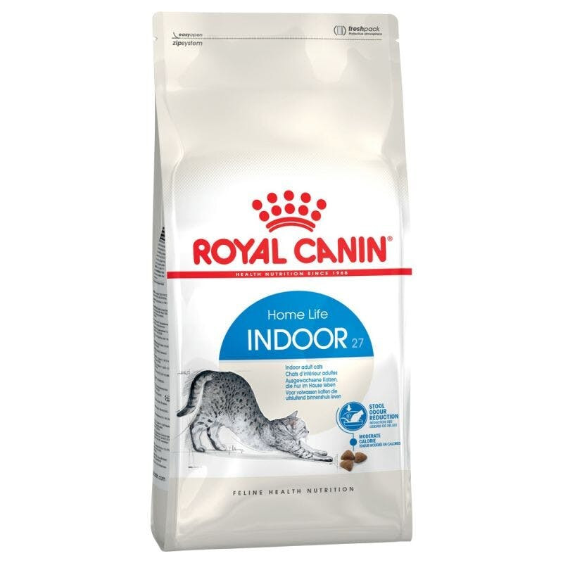 Indoor 27 Alimentação seca para gatos adultos de interior