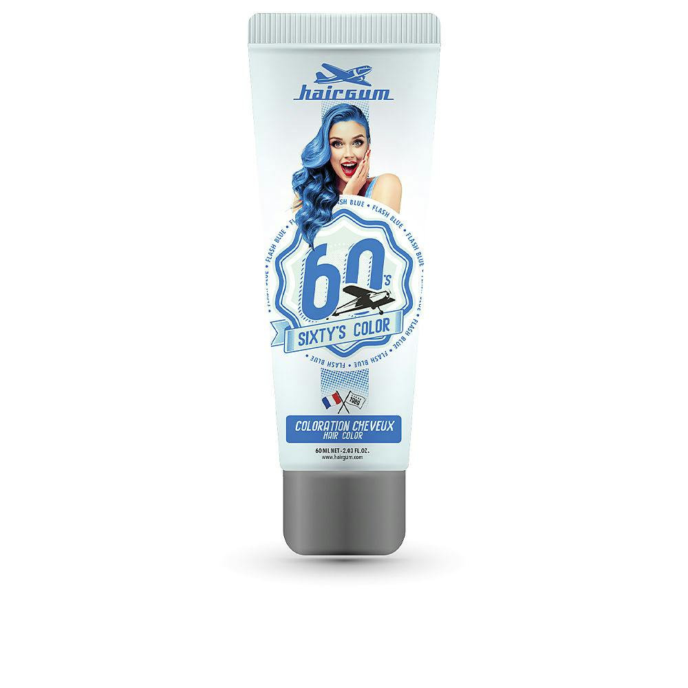 Coloração Semipermanente Hairgum Sixty's Color flash blue (60 ml)