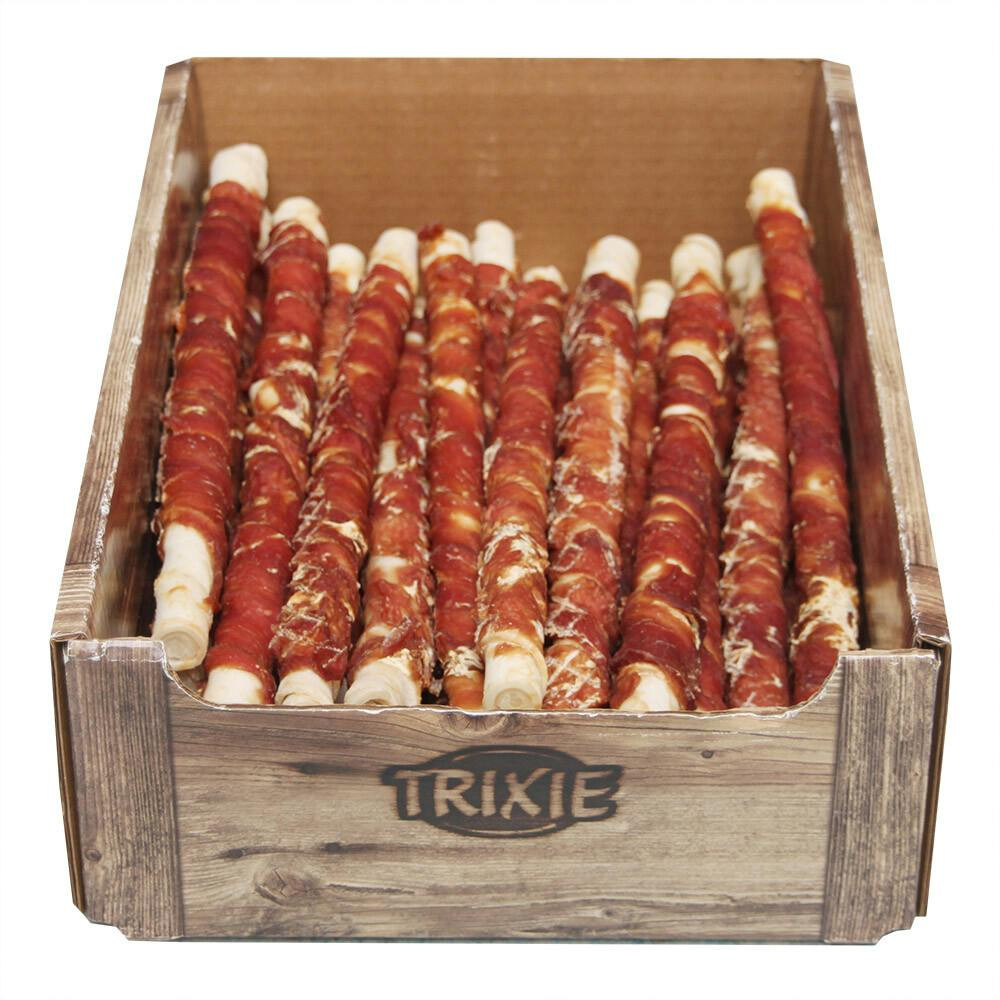 Sticks dentais com pato para cão 28 cm 80 g 20 unidades