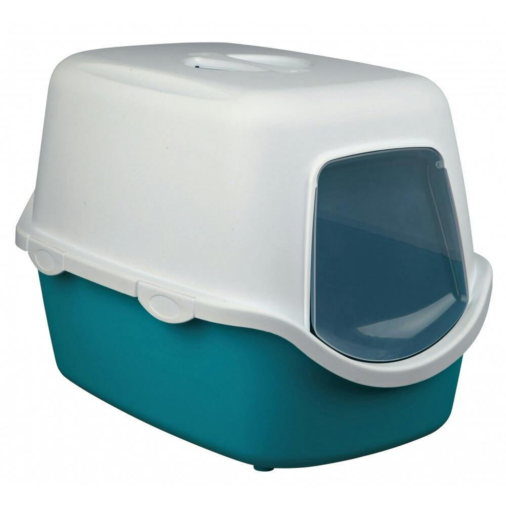 Toilete Vico C/ Porta P/ Gatos (Turquesa/Creme) - TX40275