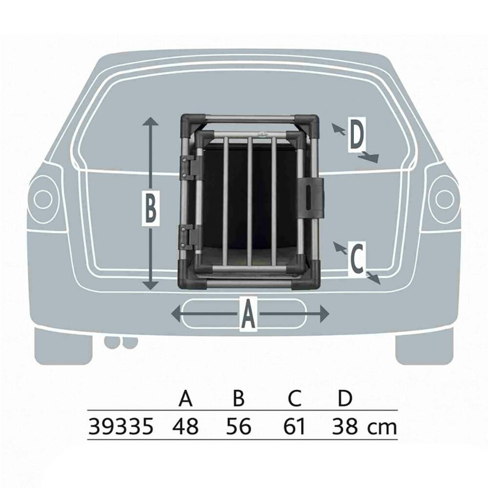 Transp. Em Aluminio P/ Caes 48X56X61 Cm (Antracite) - TX39335