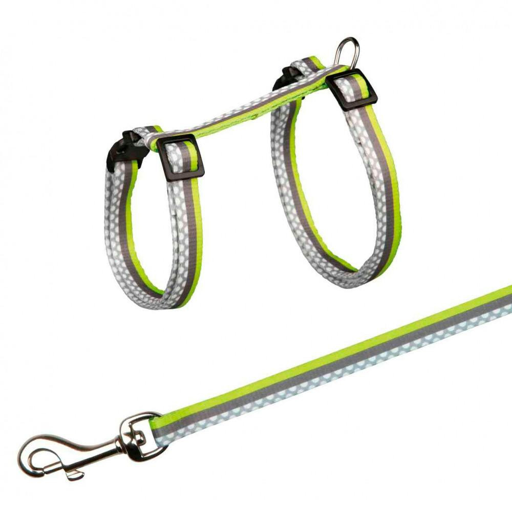 Peitoral+Trela Freshline Spot Em Nylon Para Gatos - TX41862