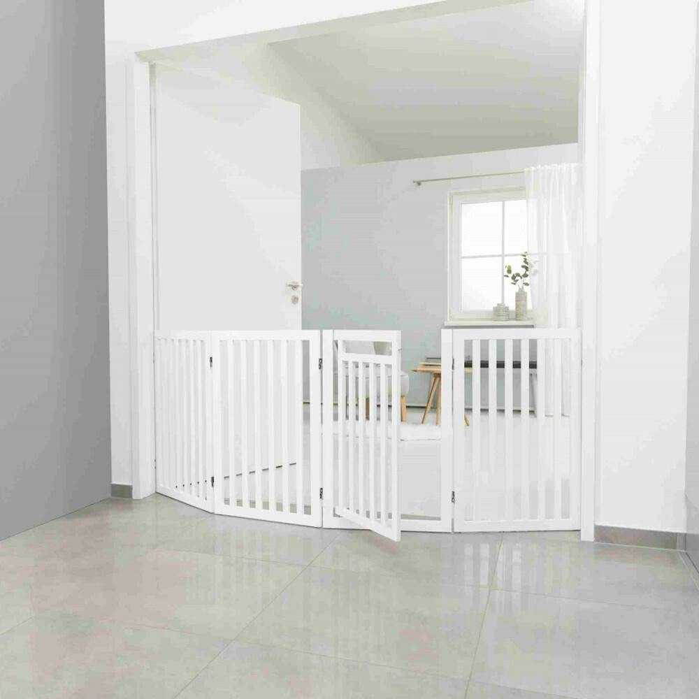 Barreira Em Mdf P/Caes (3 Paineis+Porta) 60-160X81Cm(Branco) - TX39363