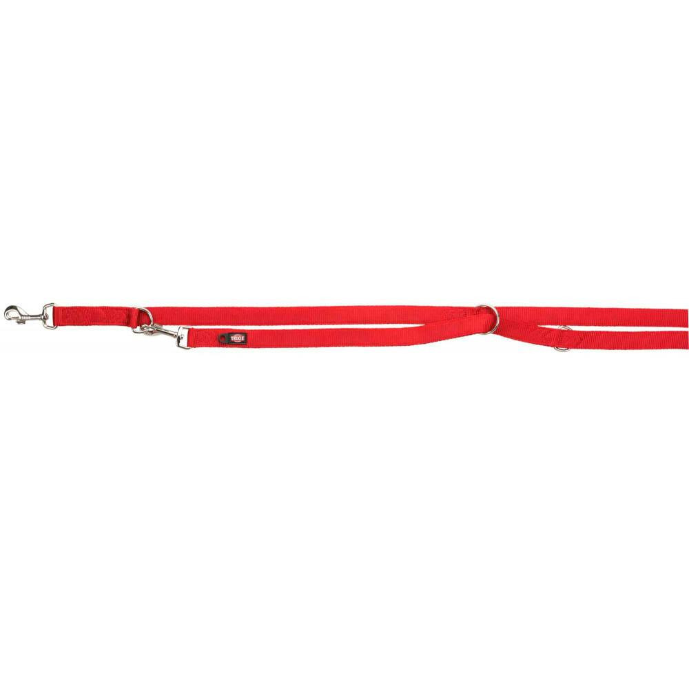 Trela Dupla Ajust. Premium (L-Xl) 2,00Mt/25Mm (Vermelho) - TX200703