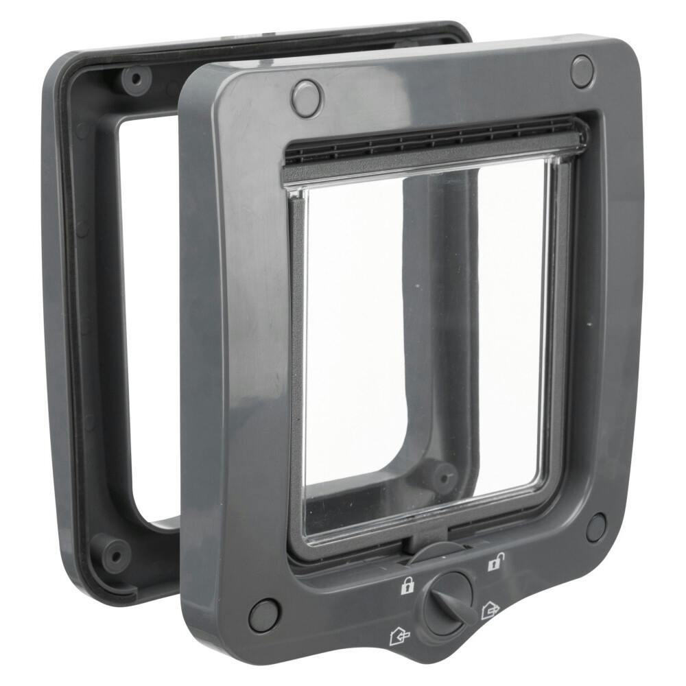 Porta Trixie 4 Funçoes P/ Gato 20X22 Cm (Cinzento) - TX44212