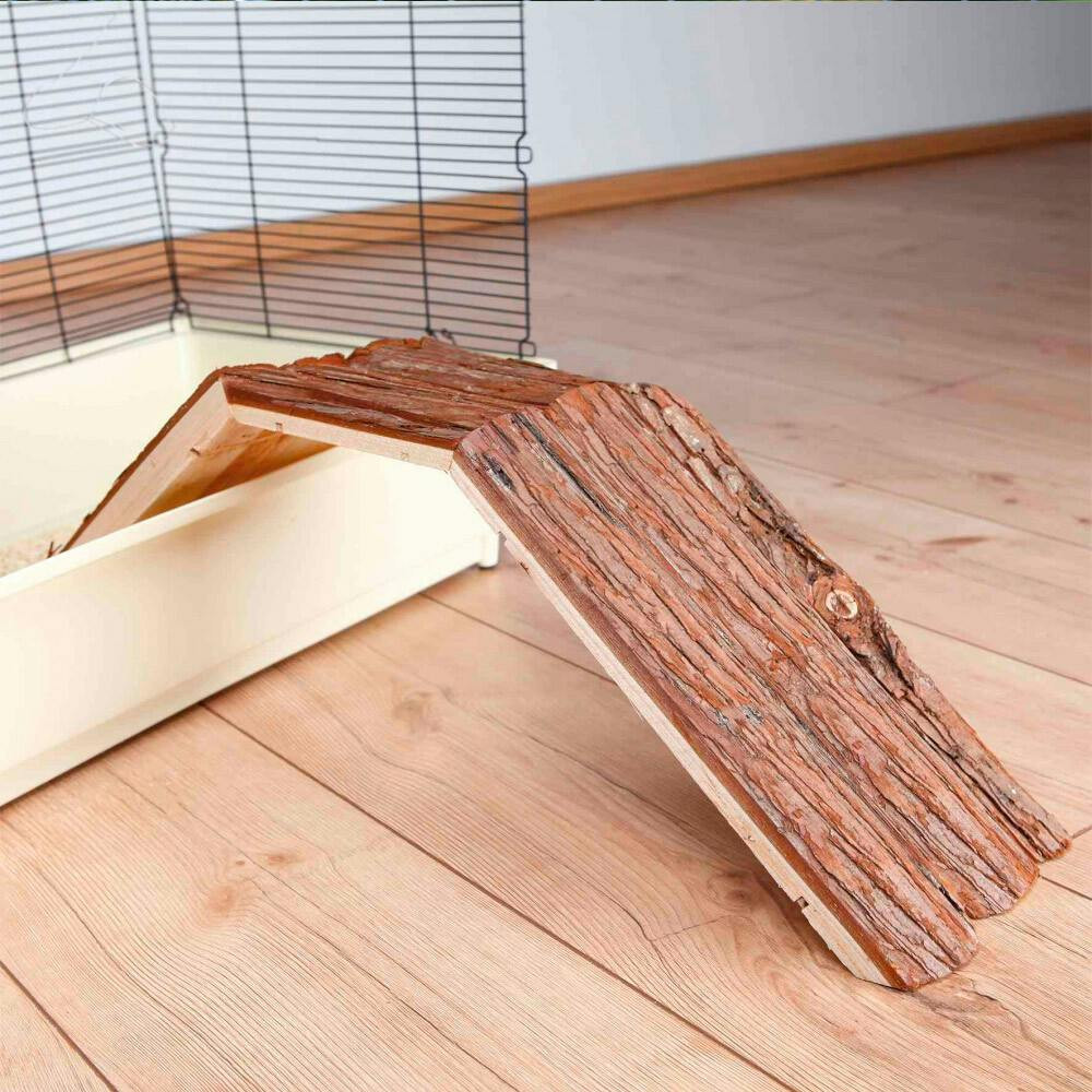 Escada/ponte de madeira para gaiola de roedores 63x18x15 cm