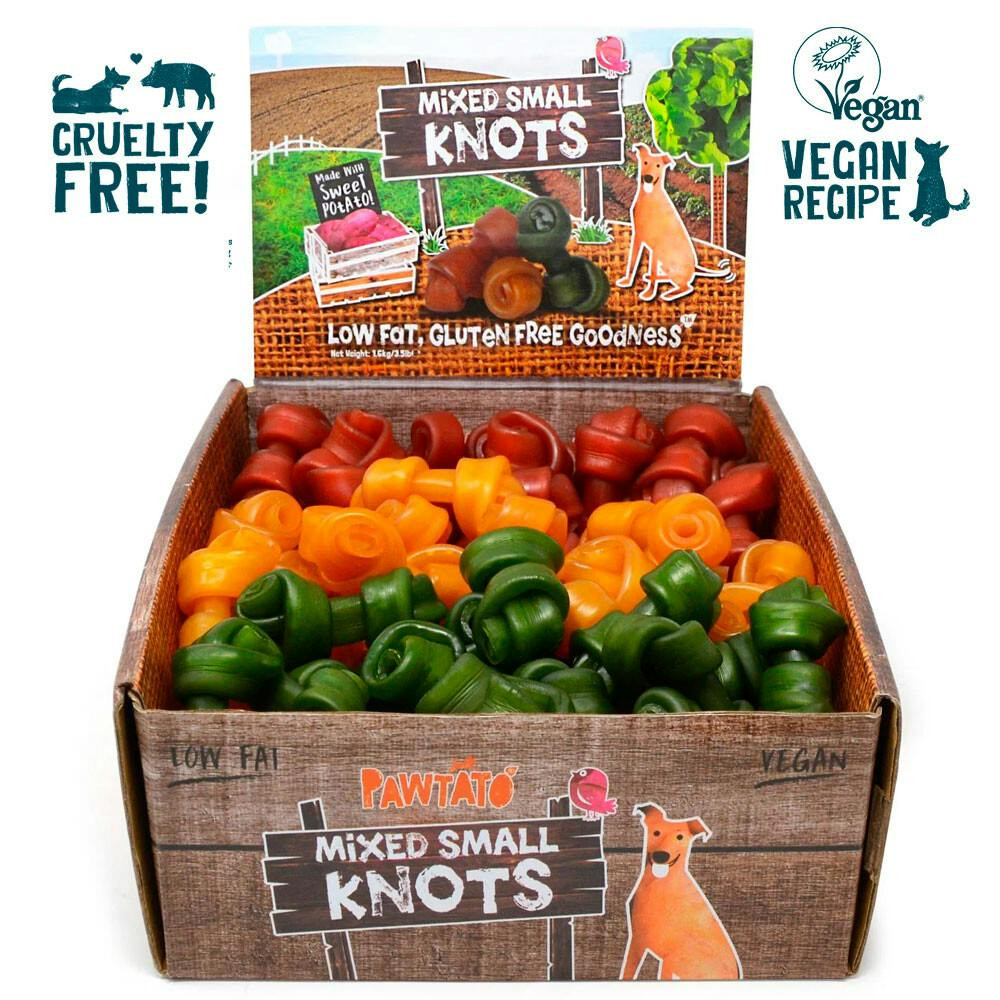 Pawtato Knots Small - Mixed Case 1,6 Kg (+/- 50 Unid.) - BE4091