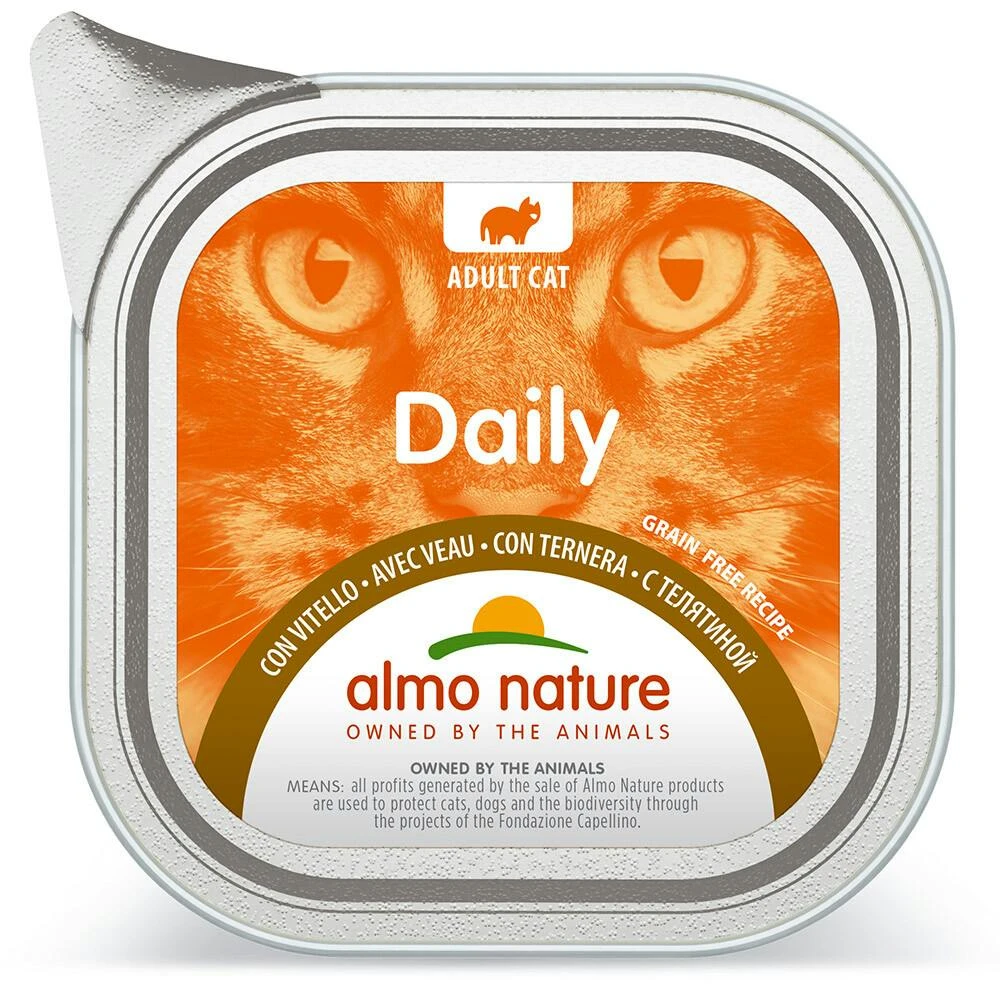 Almo Cat Daily - Vitela (Terrina 100 Gr) - 32 Unid. - AL356