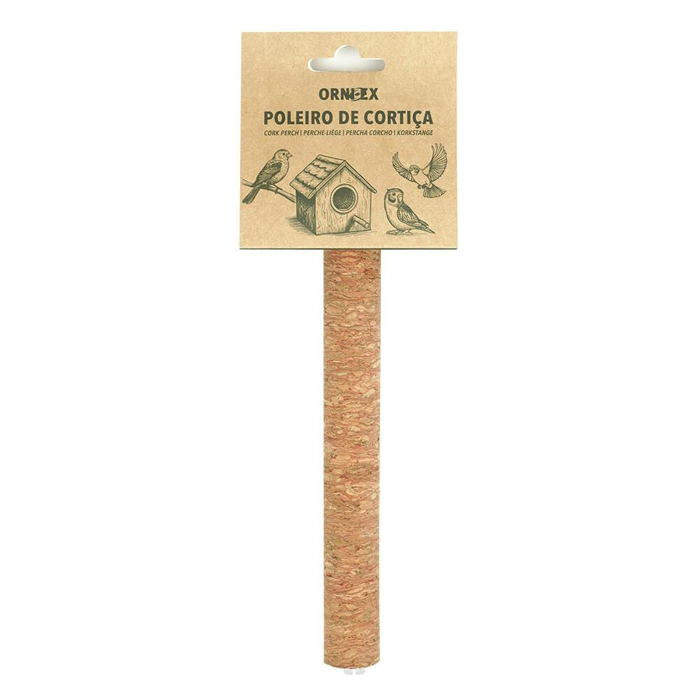 Poleiro Macio Em Cortiça Torneada (Natural) 21 Cm / Ø 3 Cm - EXA7598