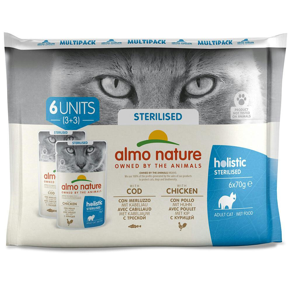 Almo Cat Functional Multi Pack-Steril. (6 Saquetas De 70 Gr) - AL529091