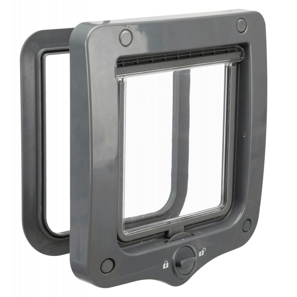 Porta Trixie 2 Funçoes P/ Gato 20X22 Cm (Cinzento) - TX44202