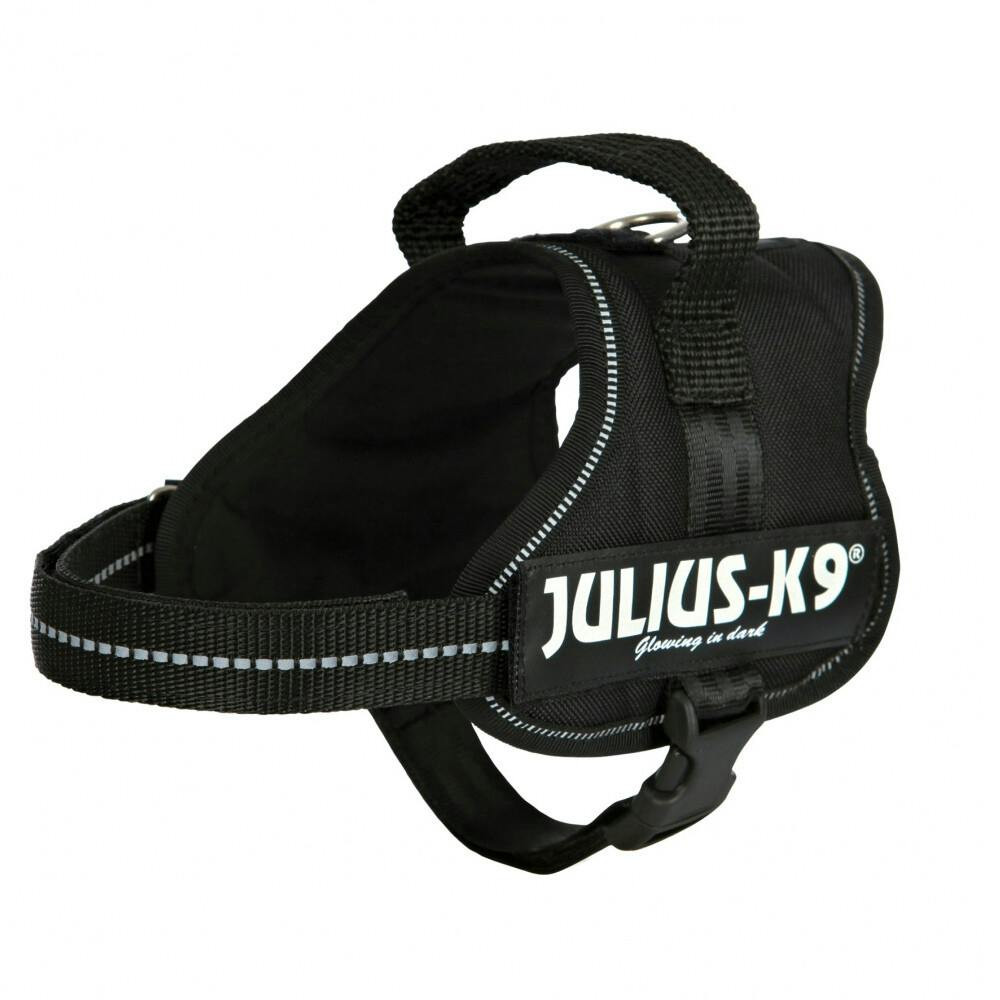 Peitoral Julius-K9 para cão 82-118 cm Preto