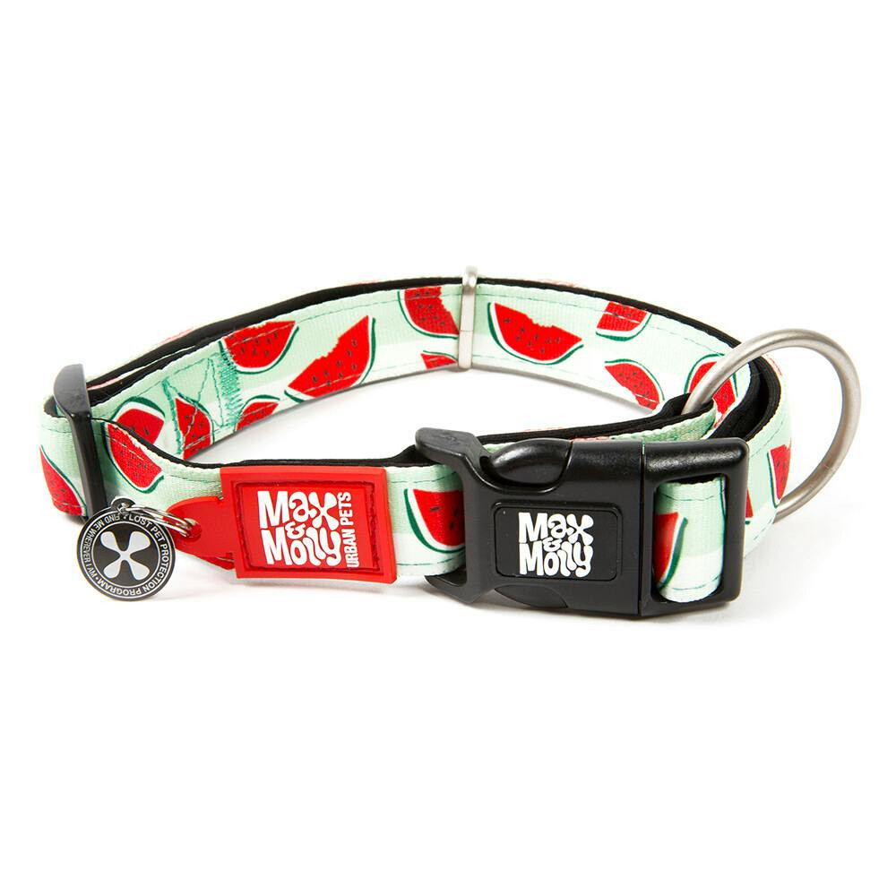 Max & Molly - Coleira C/ Id Tag Watermelon (Tam. L) - MM175084