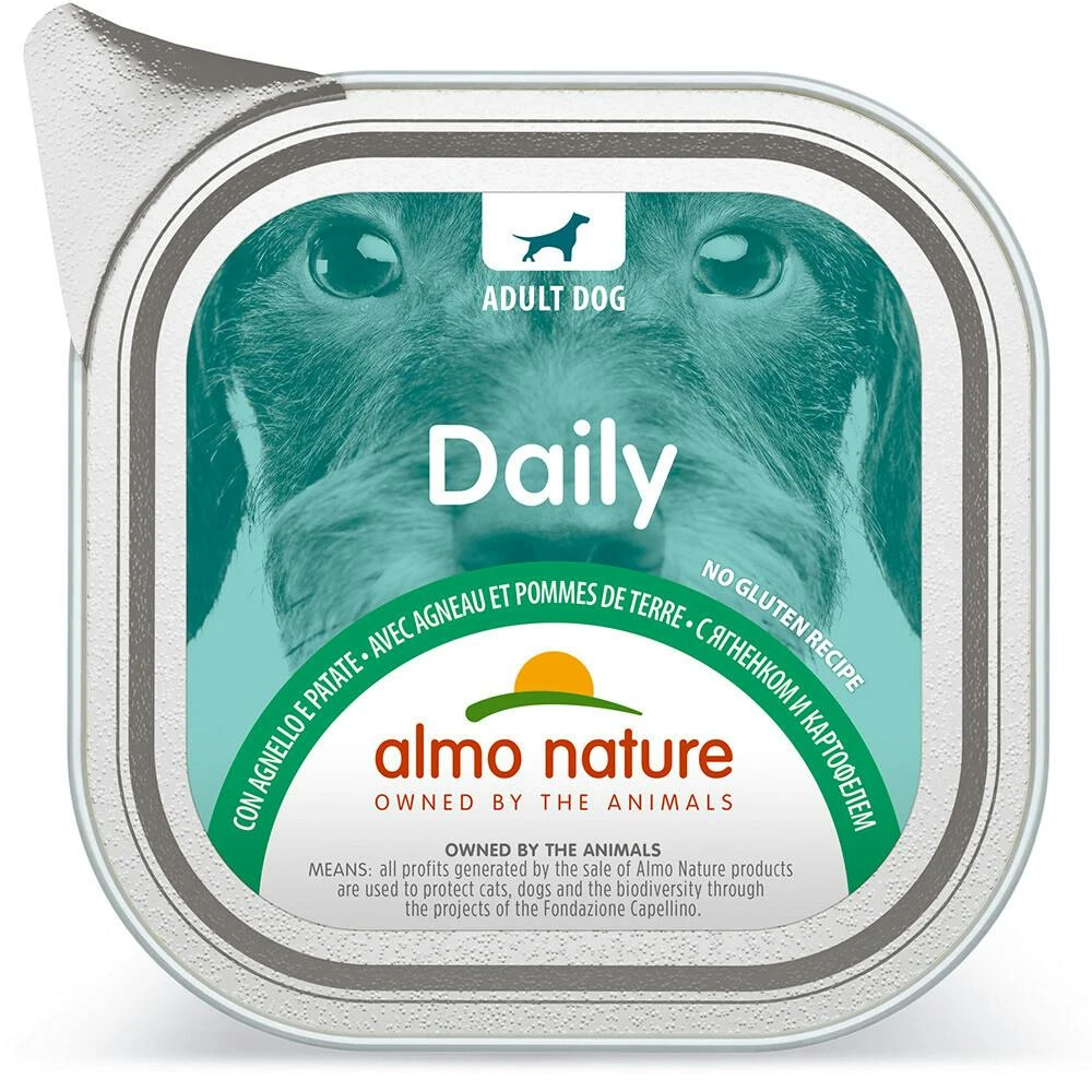 Almo Dog Daily - Cordeiro E Batata (Terrina 100 Gr) - 8 Un. - AL220U