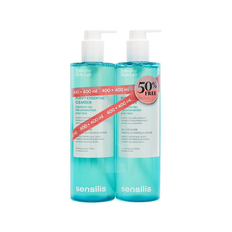 Gel De Limpeza Facial Sensilis Purify Essential 2 X 400 Ml