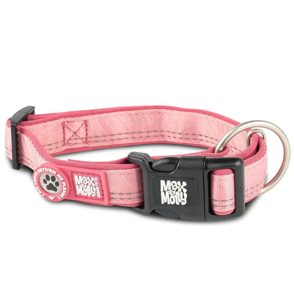 Max & Molly - Coleira C/ Id Tag Matrix 2.0 Rose (Tam. L) - MM304083
