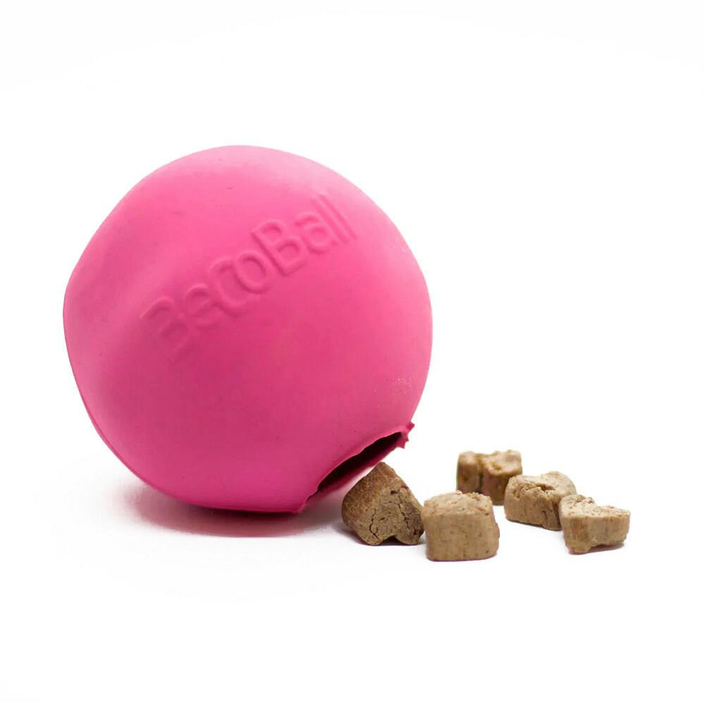 Bola de borracha natural Beco Ball M para cães Rosa