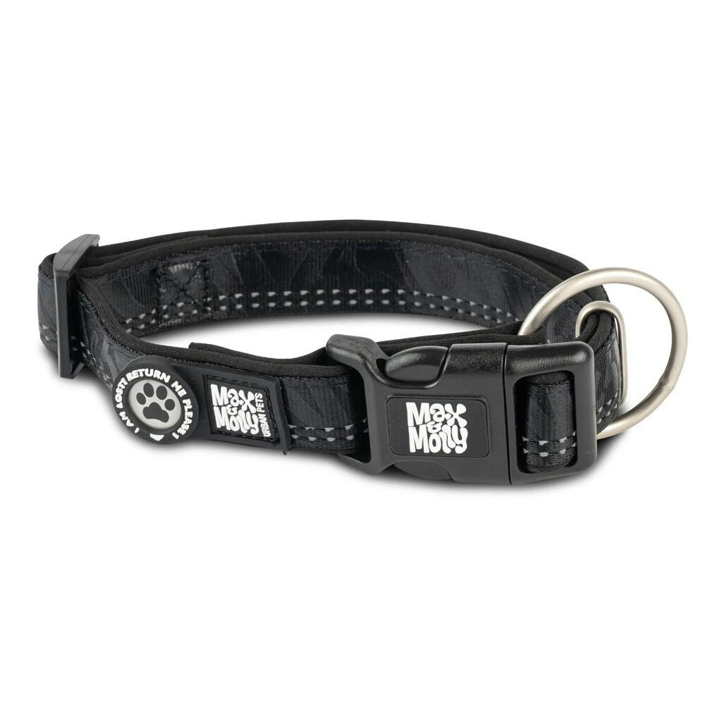 Max & Molly - Coleira C/ Id Tag Matrix 2.0 Black (Tam. L) - MM301081