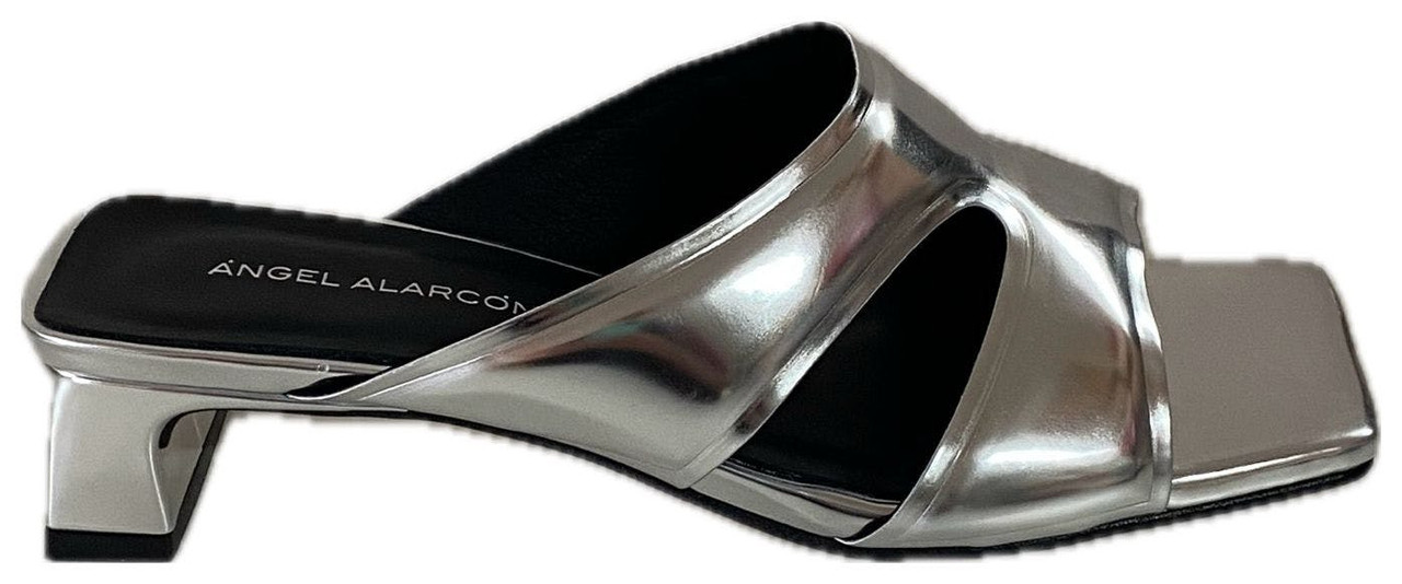 Angel Alarcon Fanny Sandalia Tacón bajo Mujer plata