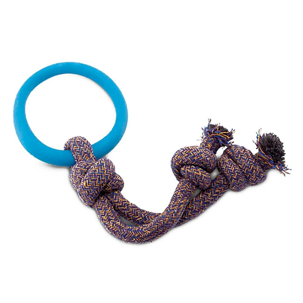Hoop On a Rope - Anel de borracha natural para cães