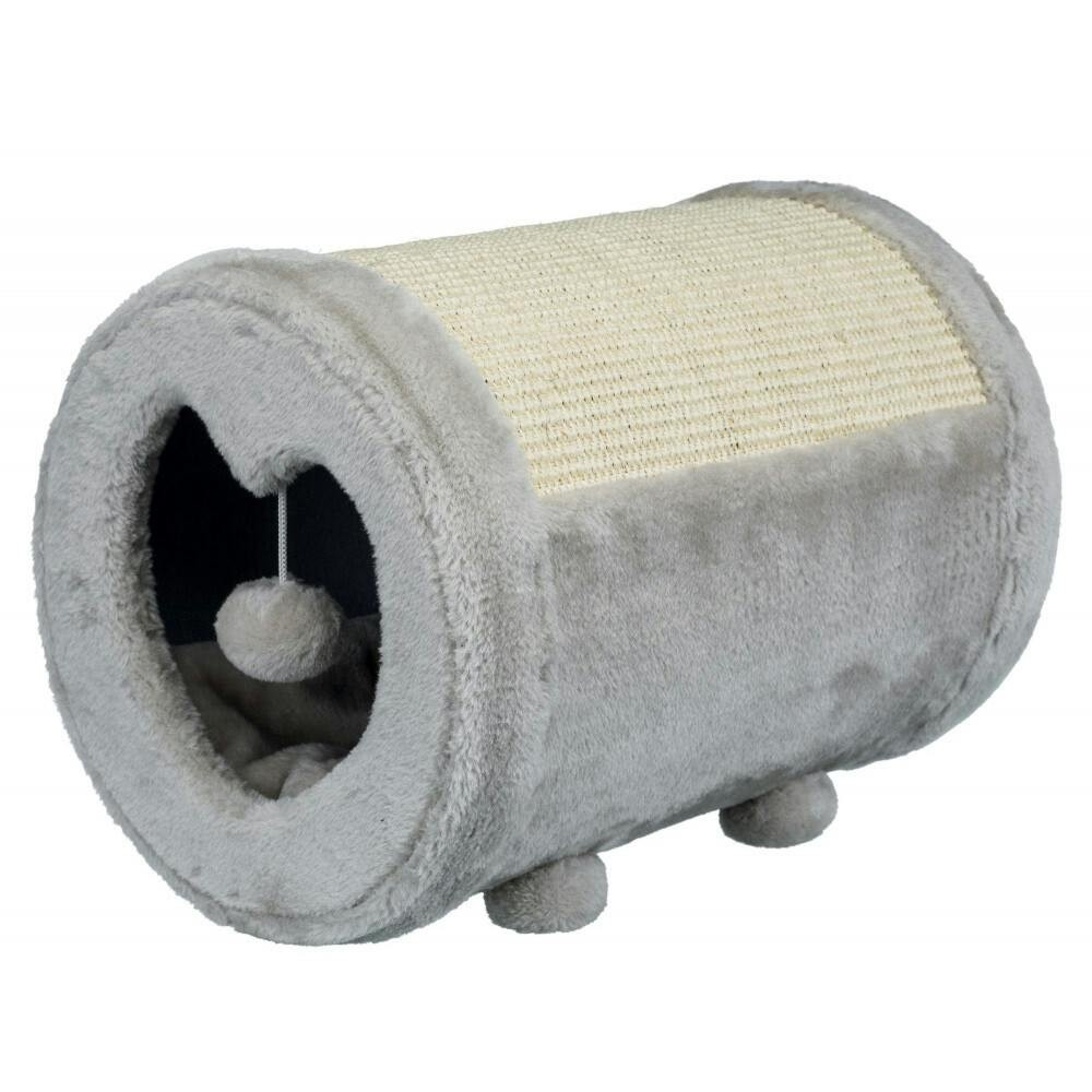 Arranhador Tambor Ø 27X39 Cm (Cinza/Natural) - TX43119