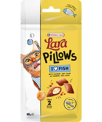 Petiscos em almofada sabor salmão para gatos 60 g