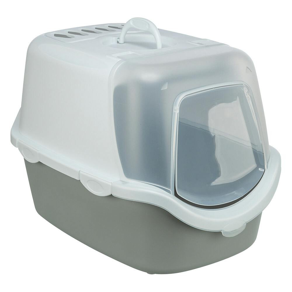 Toilete Vico Open Top P/ Gatos (Cinza Claro/Branco) - TX40343