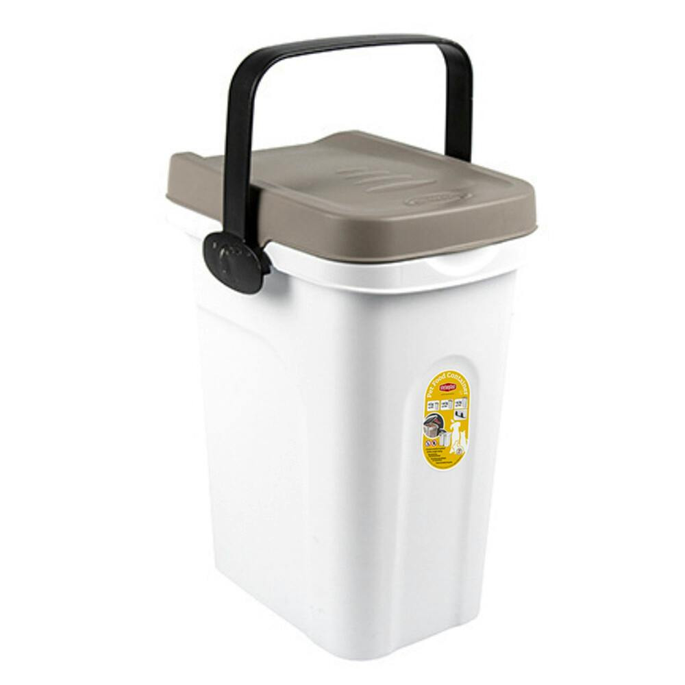 Contentor Em Plastico P/ Alimento - 7 Lt (Branco/Cinza) - TX24665B