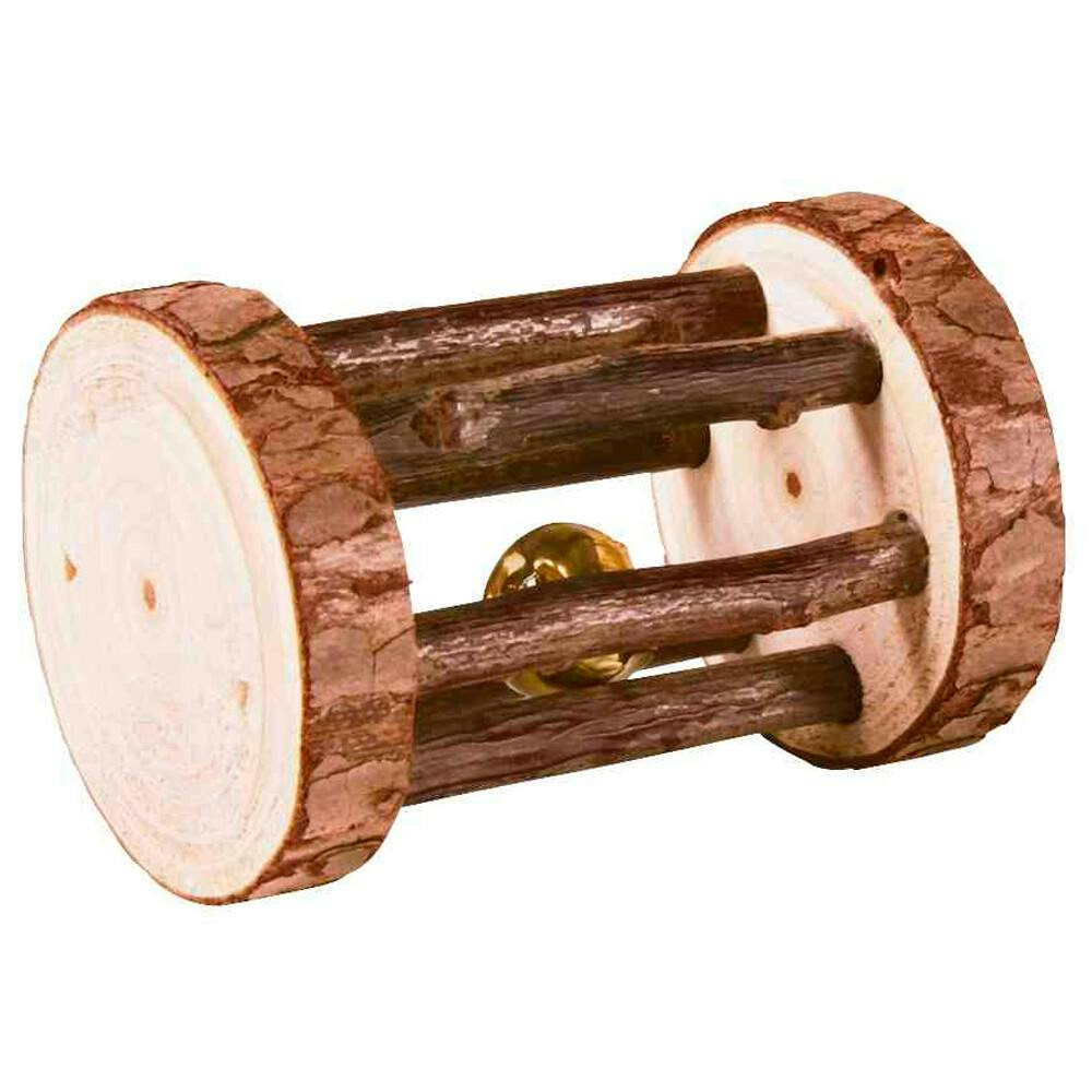 Rolo Em Madeira Natural C/ Guizo 5X7 Cm - TX61654
