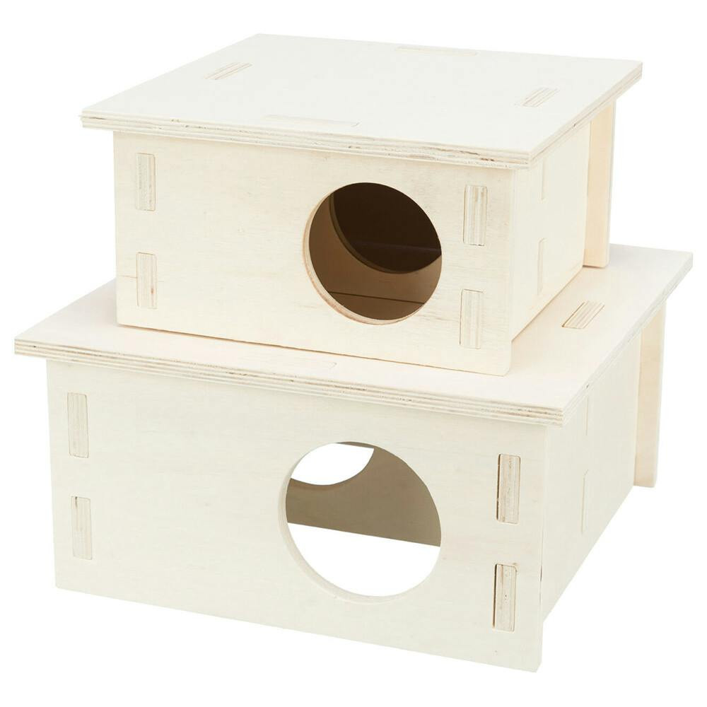 Abrigo Em Madeira C/ 2 Divisorias 20X10X20 Cm - TX61231A