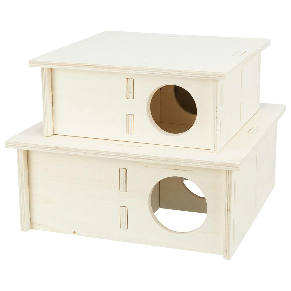 Abrigo Em Madeira C/ 4 Divisorias 25X10X25 Cm - TX61235