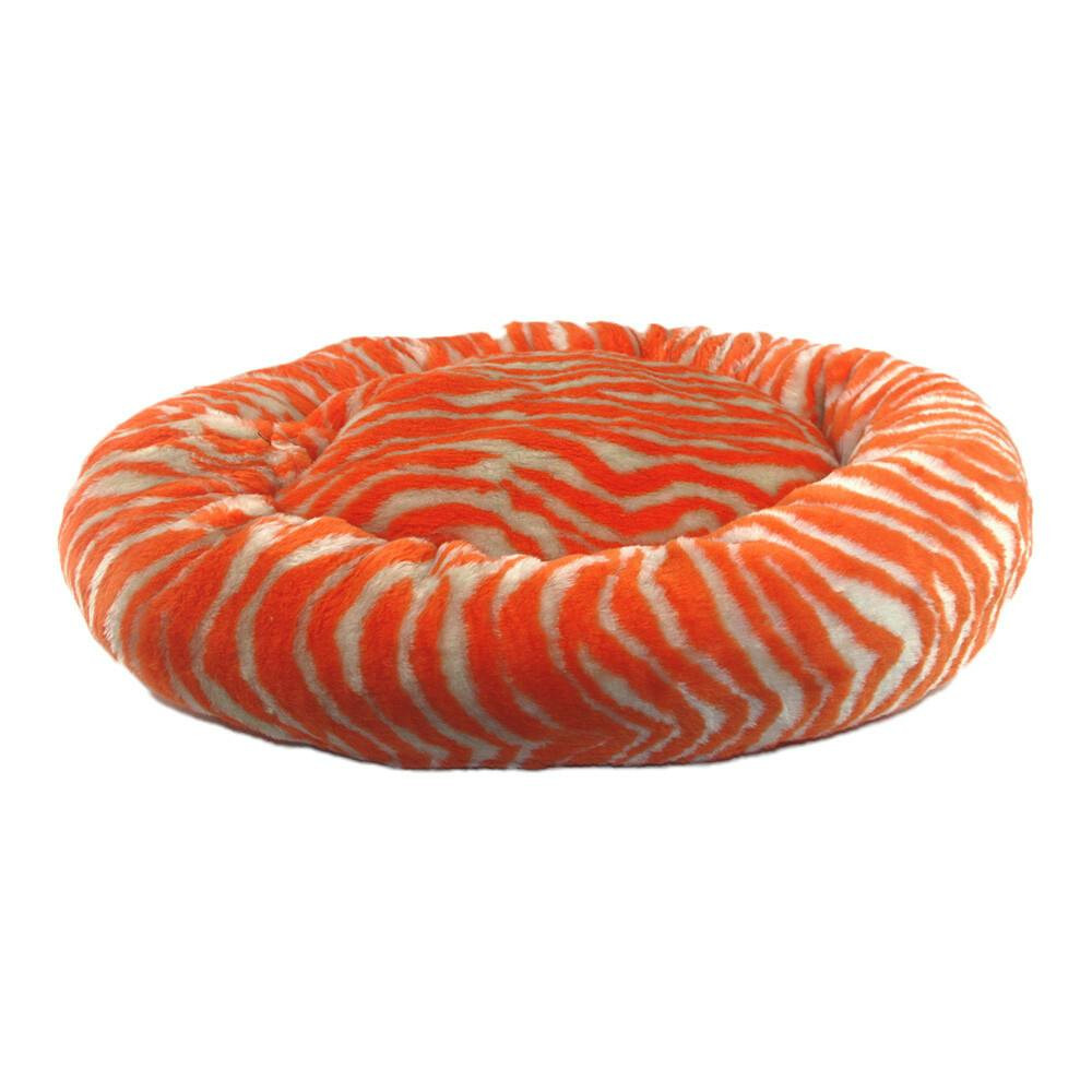 Cama Redonda Zebra Ø 50 Cm (Bege/Laranja) - DT3457