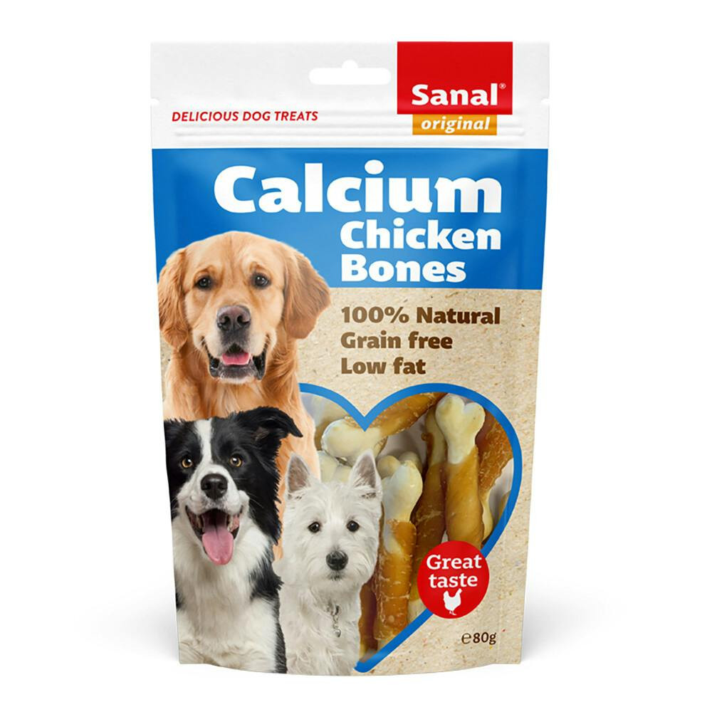 Sanal Dog - Calcium Chicken Bones Doypack 80 Gr - SA2813