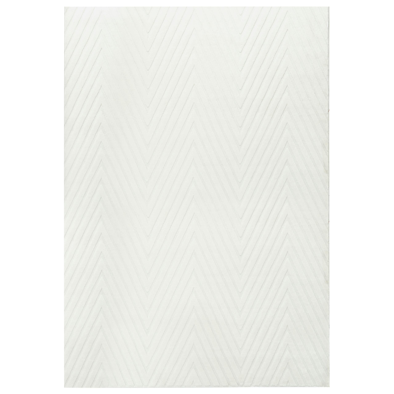Tapete retangular moderno com padrão abstrato BELIANI Twynam de Jacquard Branco 160x230