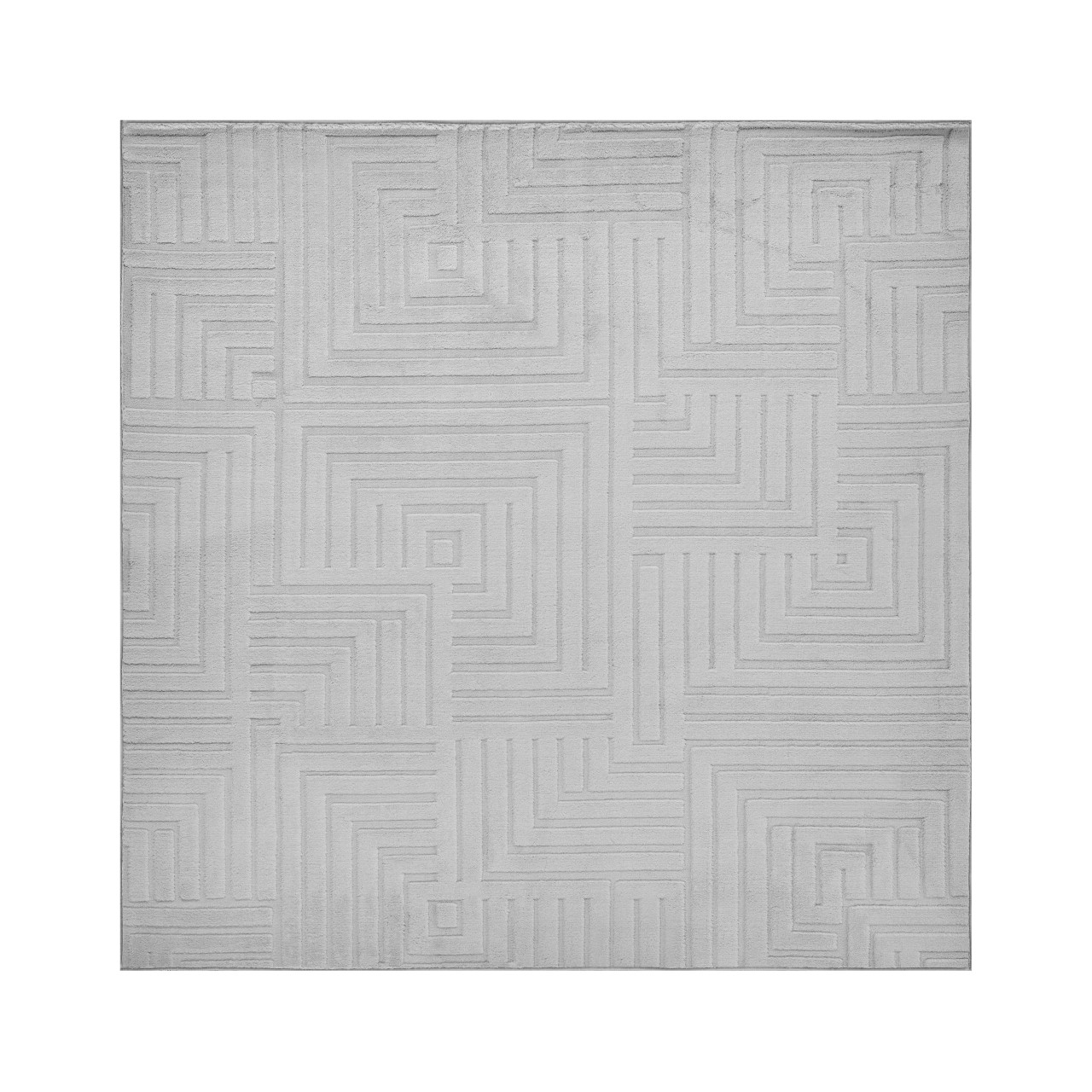 Tapete retangular de jacquard com padrão abstracto BELIANI Tamirel de Jacquard Cinzento 160x160