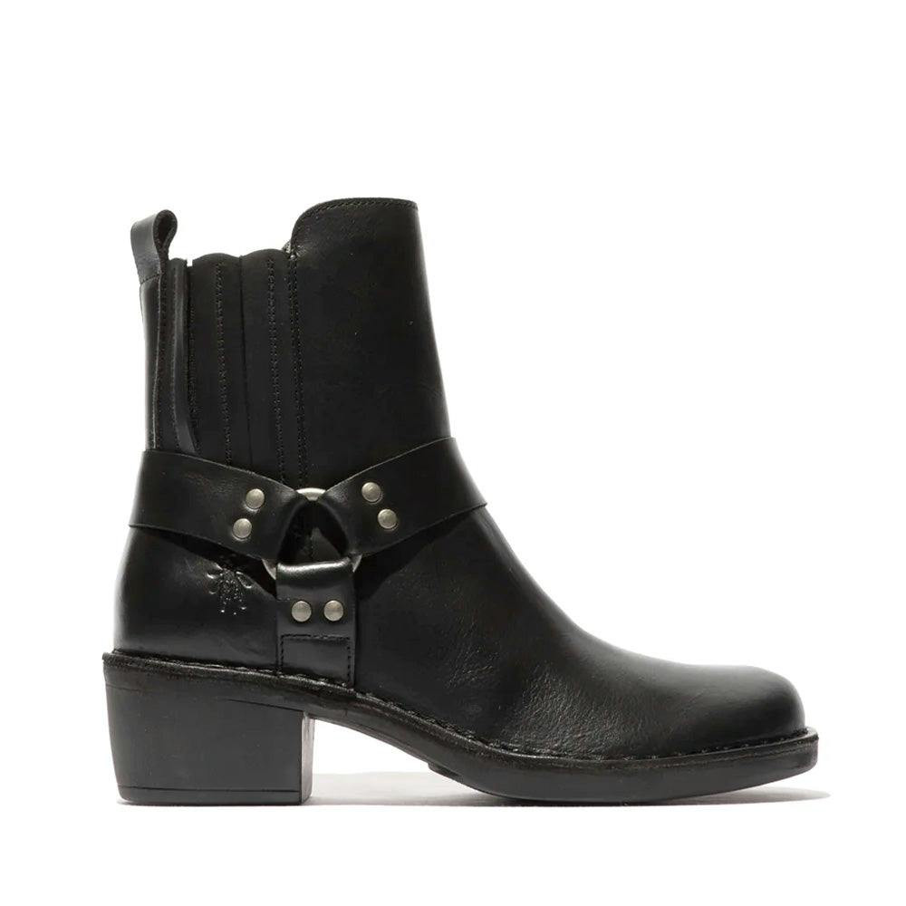 Botas de cano curto em couro Mebi preto