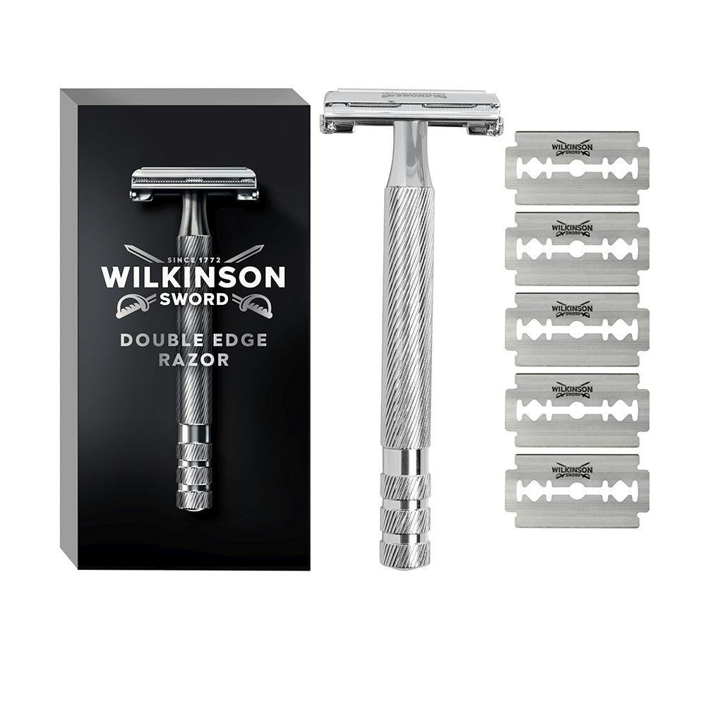 DOUBLE EDGE RAZOR machine + 6 refill blades (6 units)