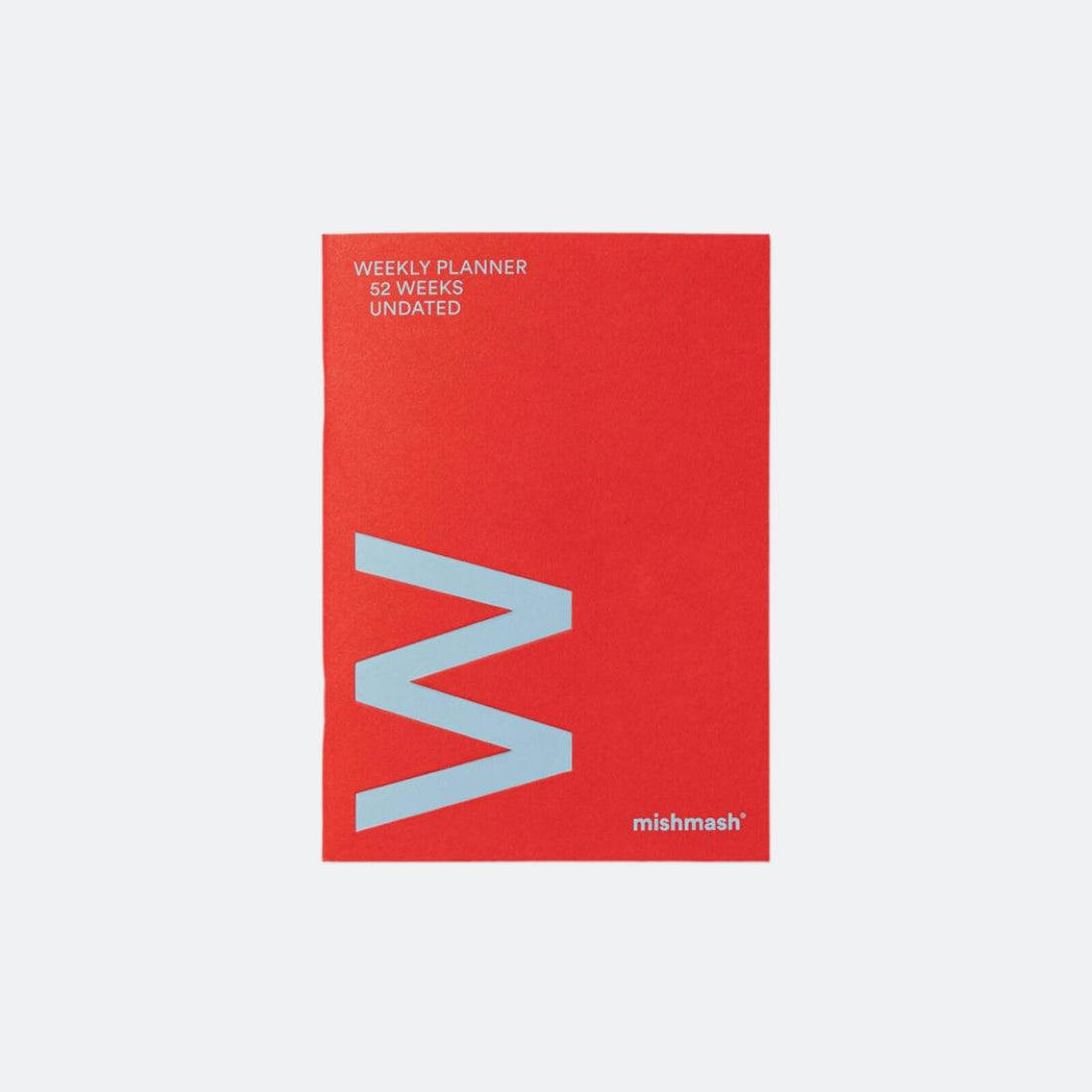 Weekly Planner Bright Red Softcover 56 pages 100 gsm