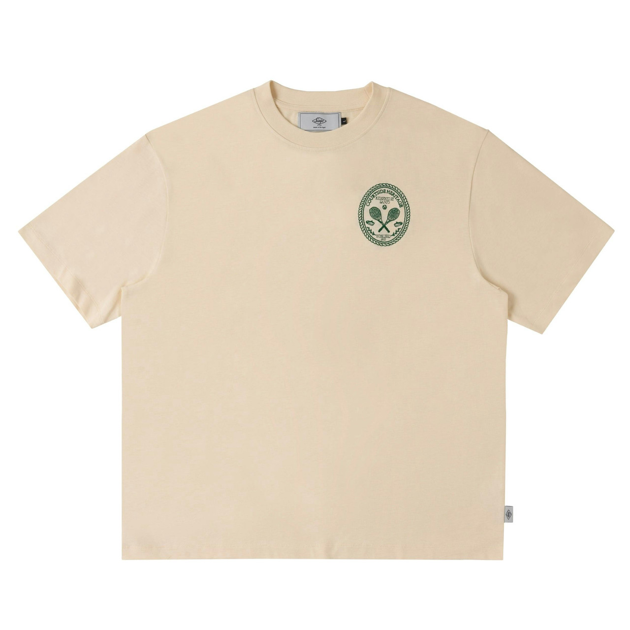 T-shirt Courtside com decote redondo e estampado contrastante