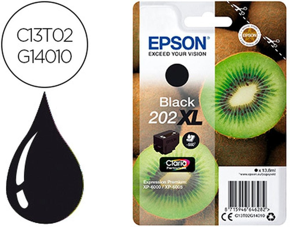 Tinteiro EPSON 202XL Preto (C13T02G14010)
