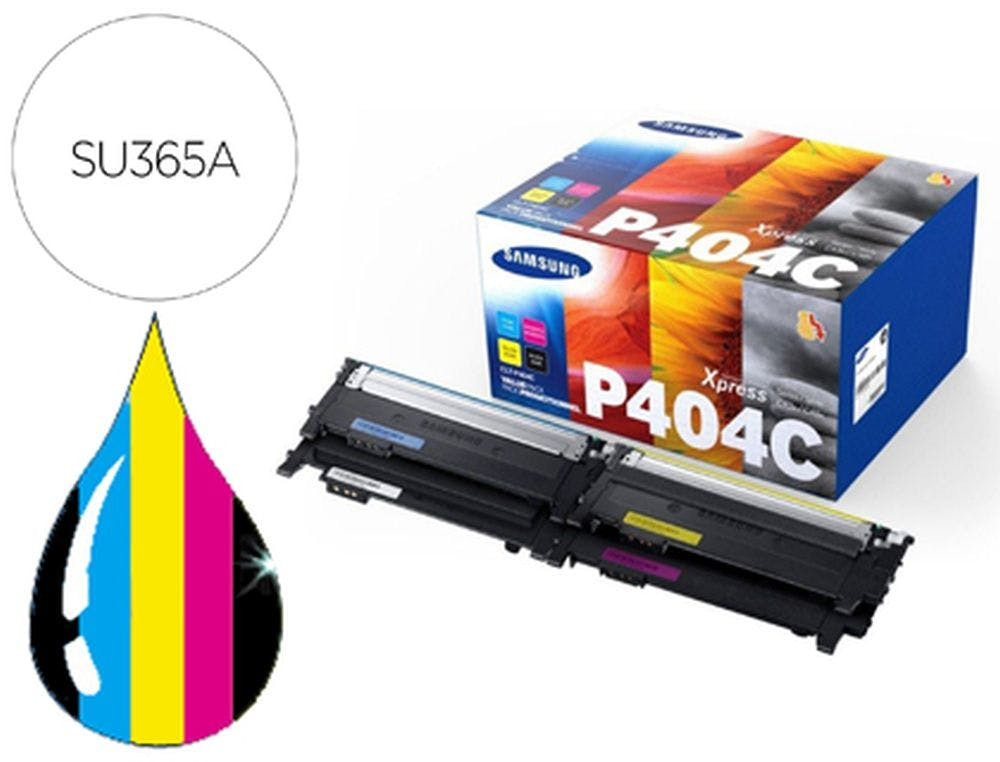 Pack 4 Toners SAMSUNG CLT-P404C (Preto-Azul-Amarelo-Magenta)